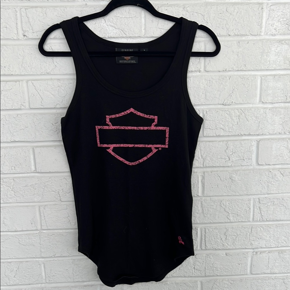 Harley-Davidson Black Fitted Sleeveless Tank Top